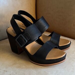 Kork-Ease San Carlos Leather Platform Slingback Sandals Black 6 Retro 90's NWOB